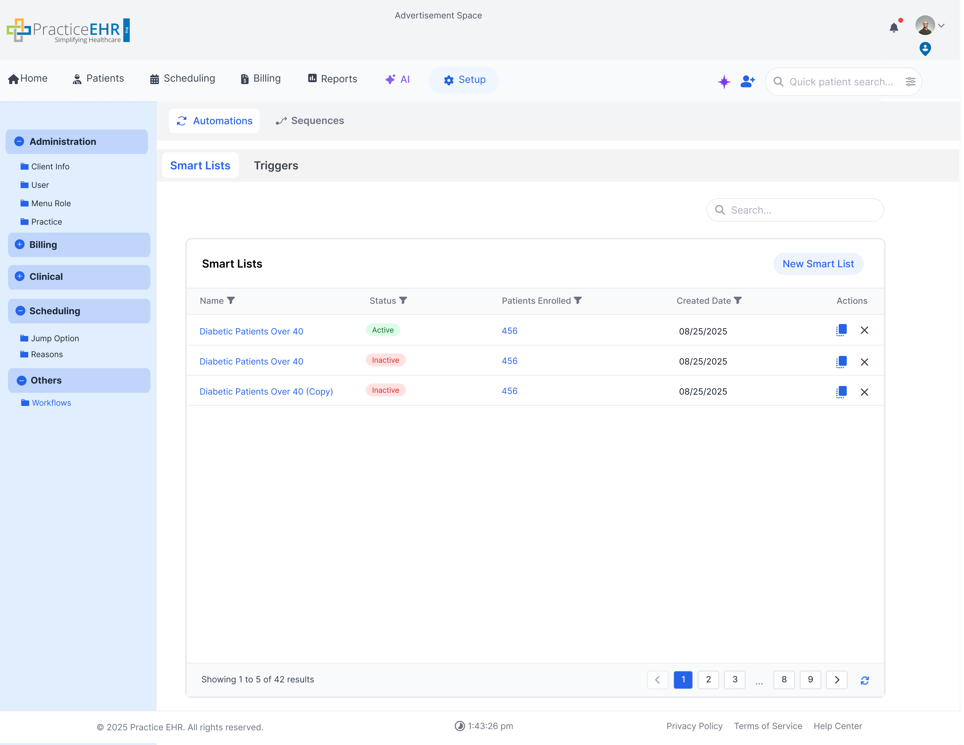 Workflows entry in Setup